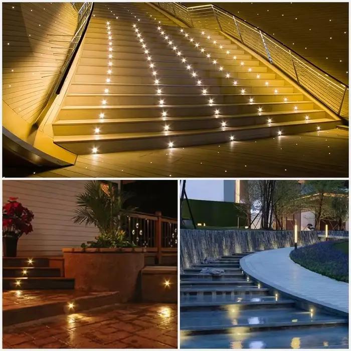 Mini LED 12V 0.5W pont lumière encastré extérieur LED Spot étanche IP68 étape lumière jardin chemin 