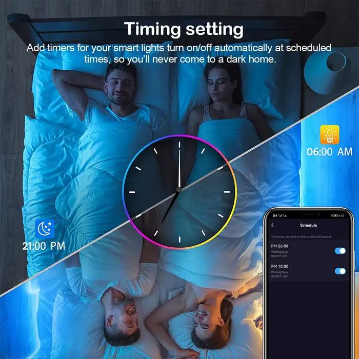 Contrôleur RGBIC LED Wifi 12V/24V, application Tuya, fonctionne avec Alexa/Google Home/vie intellige