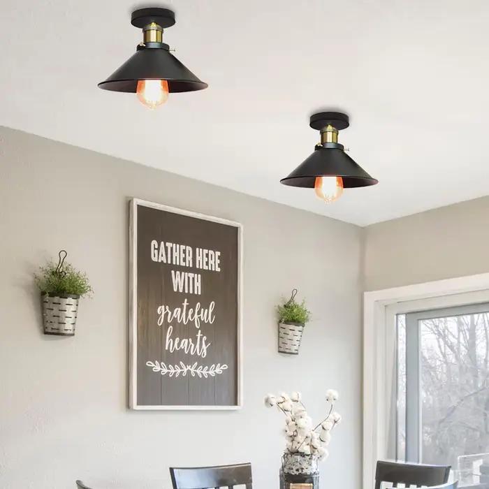 Vintage suspension Loft rétro lustre suspension lampe E27 Base industrielle suspension Edison éclair