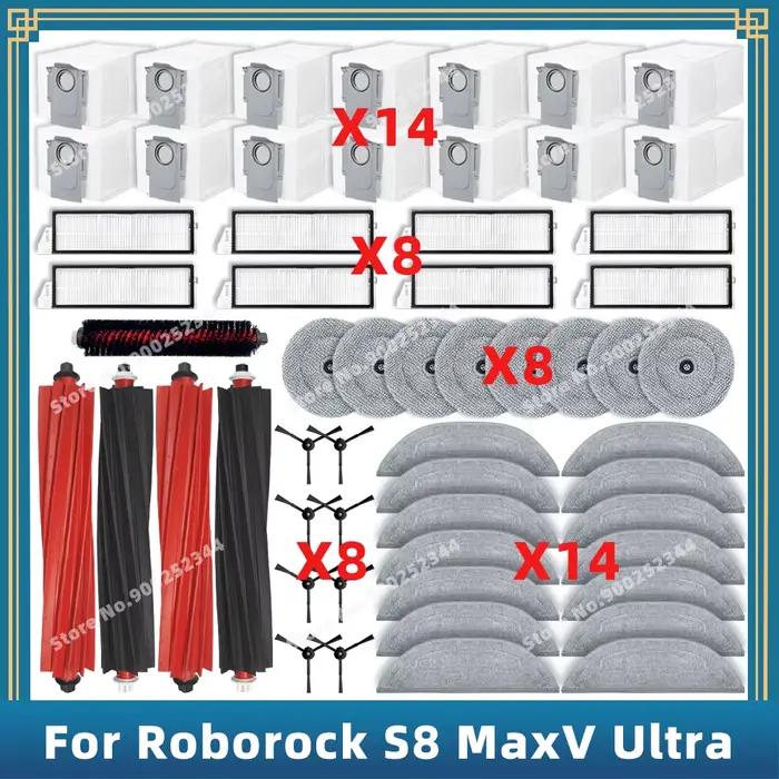 Compatible pour Roborock S8 MaxV Ultra, S8 Max Ultra pièces de rechange accessoires brosse latérale 