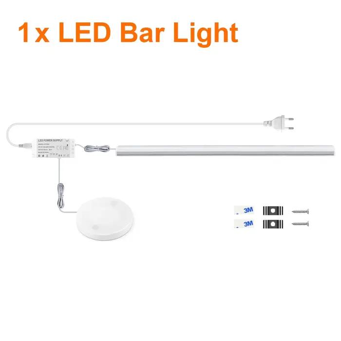Capteur tactile de mouvement LED lumières sans fil lumière pénétrable bois aluminium barre lumineuse