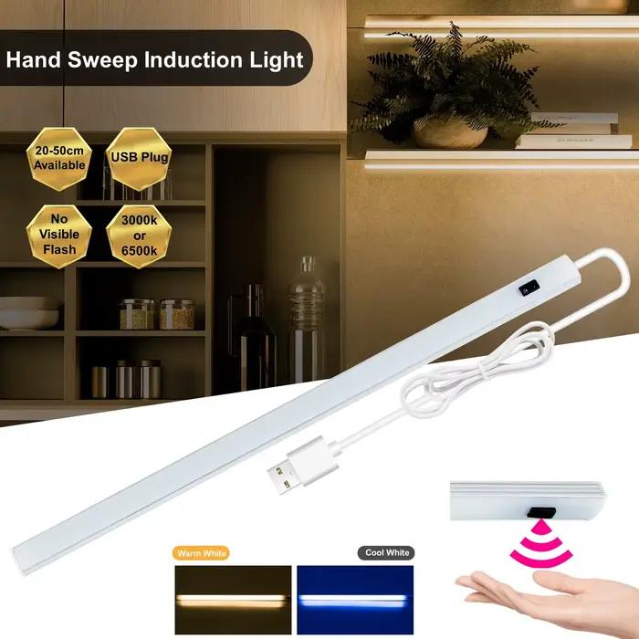 Barre lumineuse LED à Induction avec capteur de mouvement, lampe sous-meuble pour cuisine et toilett
