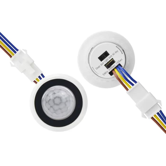 Capteur de mouvement PIR interrupteur de lumière 220V 110V temporisation/Mode réglable détecteur de 