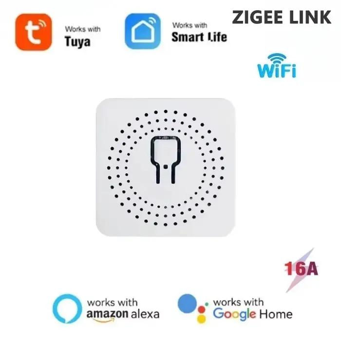16A WiFi commutateur intelligent 2 voies bricolage Module de commutateur d'éclairage commande vocale