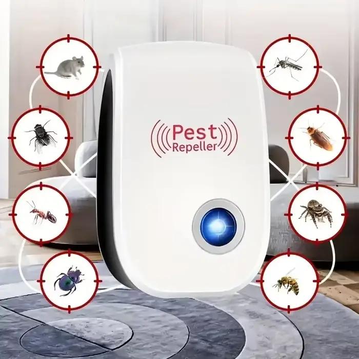 Répulsif antiparasitaire à ultrasons enfichable - Contrôle efficace des insectes intérieurs pour moustiques