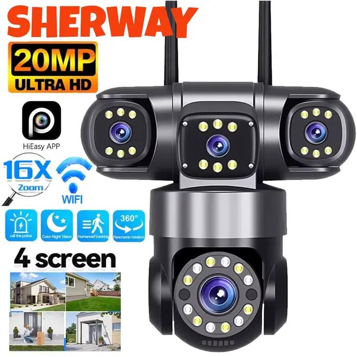 Caméra WiFi extérieure de sécurité domestique 10K 20MP