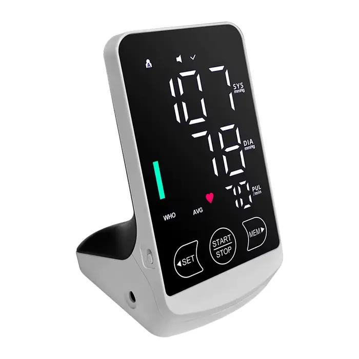 Tensiomètre numérique avec voix pour bras pour surveillance de la tension artérielle à domicile pour personnes âgées ou avec problèmes de santé chroniques