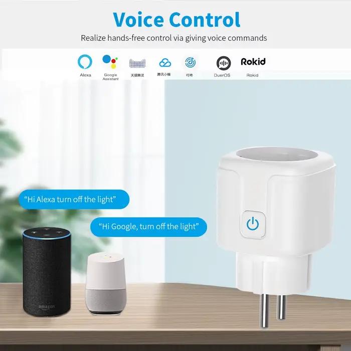 Prise intelligente WiFi Tuya 16A/20A EU avec moniteur de puissance