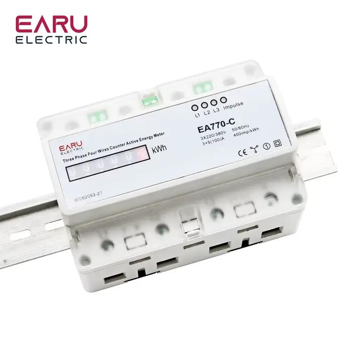 Compteur d'énergie actif électronique triphasé à quatre fils