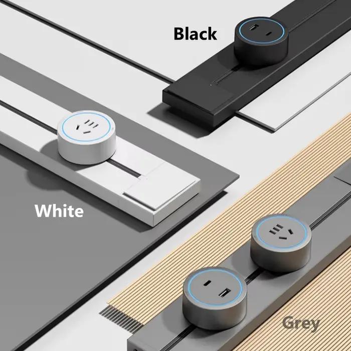 Prises sur rail régulières UK US EU FR RUS BR AU IT IL adaptateurs USB prise murale romantique aluminium diversité types de prises installation facile choix de couleurs
