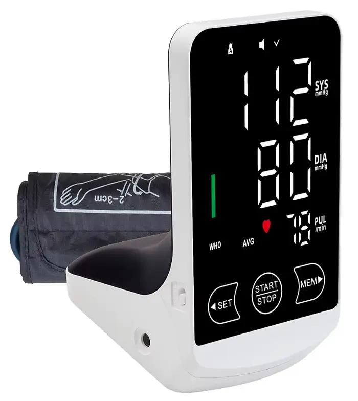 Tensiomètre numérique avec voix pour bras pour surveillance de la tension artérielle à domicile pour personnes âgées ou avec problèmes de santé chroniques