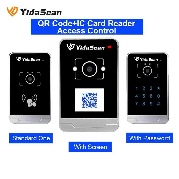 Lecteur de code QR Contrôle d'accès NFC RFID Extérieur IP65 Étanche TCP/IP WiFi Bluetooth Alimentation sur LAN Wiegand