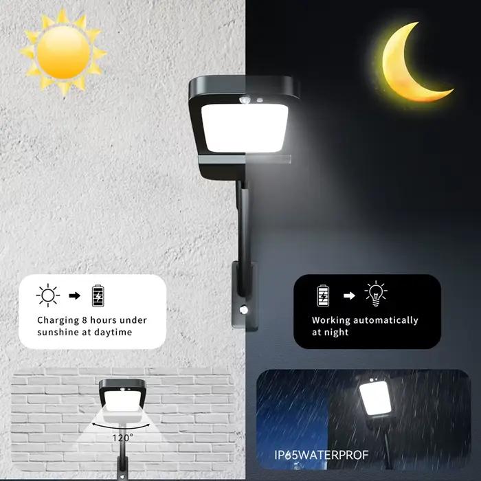 Lampe d'éclairage solaire extérieur avec détecteur de mouvement-lumières LED à énergie
