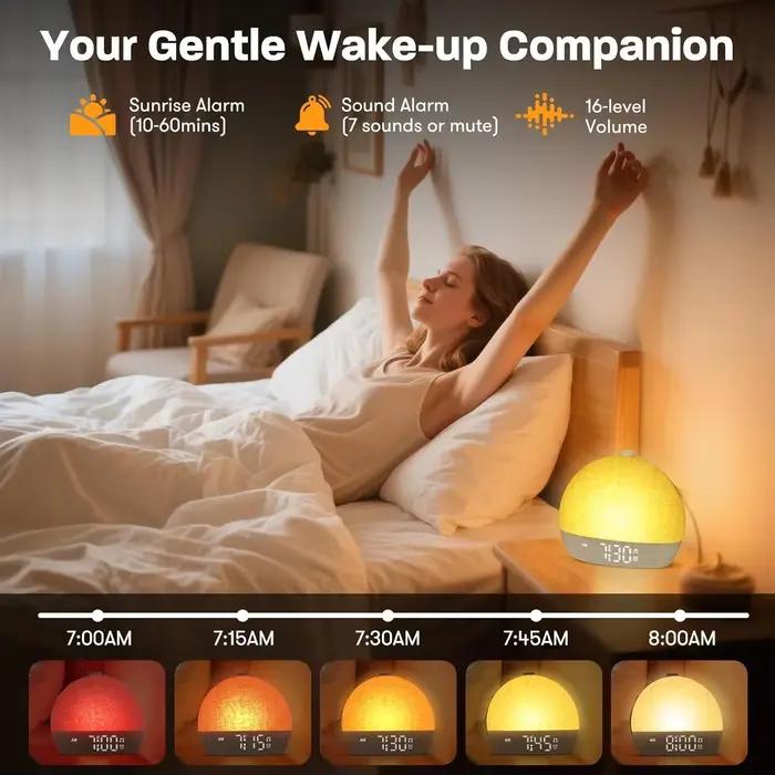 Réveil Lumineux avec Sons Apaisants