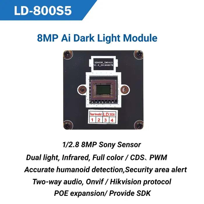 Module couleur 4K 8MP IMX415 MC800S5 pour vision nocturne couleur