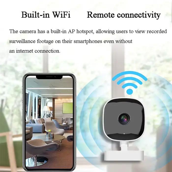 Offre spéciale Mini caméra de sécurité intelligente 4K Vision nocturne couleur WiFi IP65 étanche détection de mouvement Audio bidirectionnel intérieur extérieur