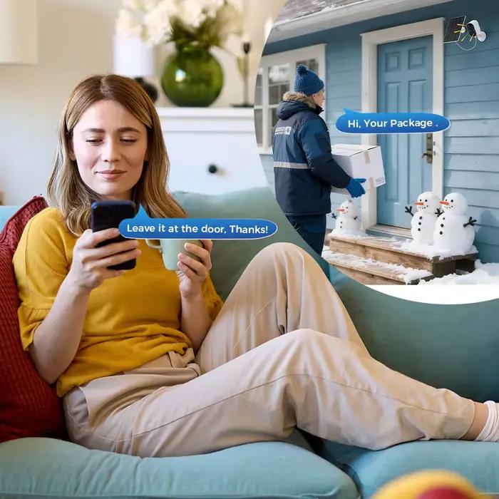 Caméra de sécurité solaire sans fil extérieure 3MP avec projecteur