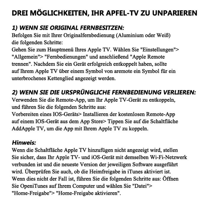 Télécommande de remplacement Apple TV compatible avec A1156 A1427 A1469 A1378