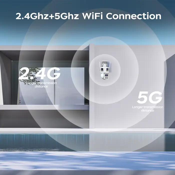 Caméra WiFi extérieure JOOAN 6K 12MP à trois objectifs