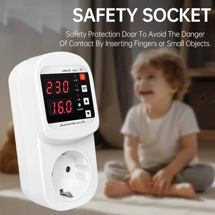 Affichage LED prise AC220V 16A avec Protection de courant de tension