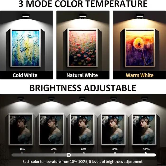 Lampes photo pour mur, 3 couleurs