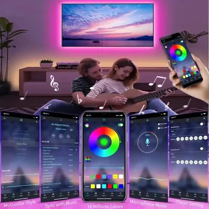 Bande lumineuse LED USB flexible pour la décoration de la chambre