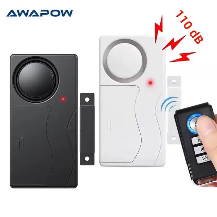 Awapow alarme de porte sans fil avec télécommande alarmes de sécurité antivol