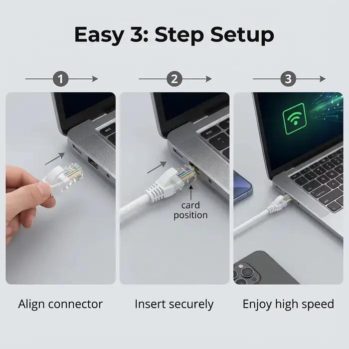 Câble Ethernet Cat6 RJ45 UTP 1000Mbps