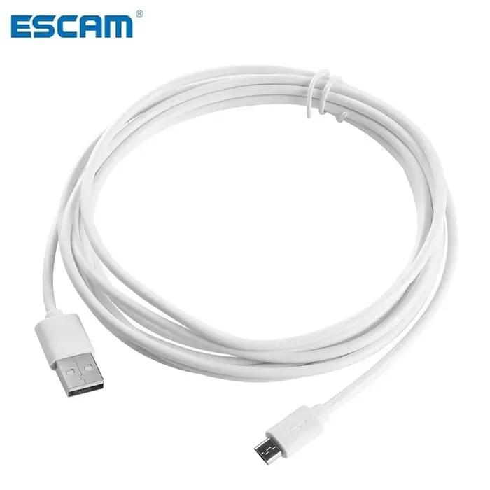 Câble d'alimentation USB ESCAM 3M pour caméra Wi-fi IP intelligente (uniquement noir)