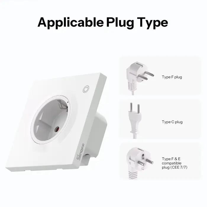 SONOFF Orb Prise murale intelligente Wi-Fi (Type F/Type E) compatible Matter