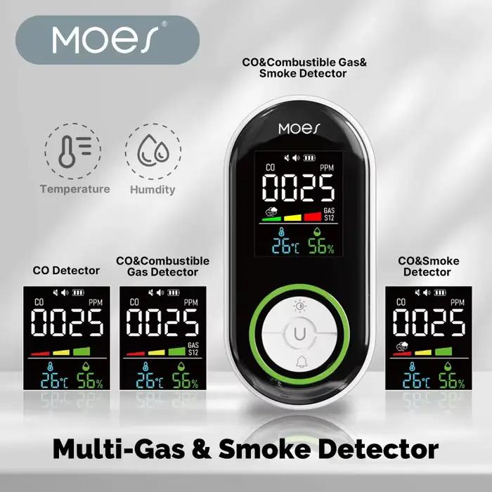 Détecteur de fumée et de gaz MOES CO