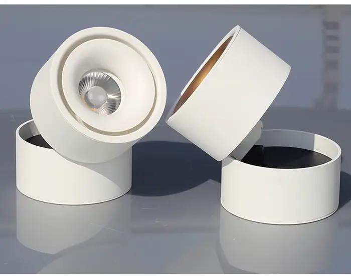 Spot lumineux Led encastré Plafond Led Downlight Surface COB 9W 12W 15W 18W plafonniers à intensité variable AC110 220v