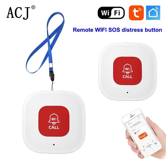 ACJ WiFi bouton d'appel d'urgence intelligent TUYA SOS soignant téléavertisseur téléphone alerte transmetteur