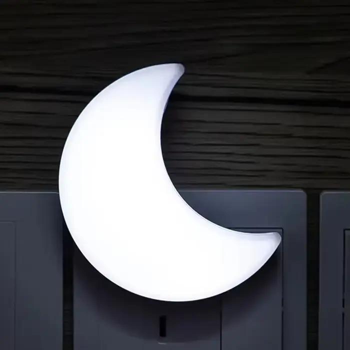 Lune veilleuse brancher dans le mur mignon bébé mur pépinière lampe capteur de lumière Intelligent LED