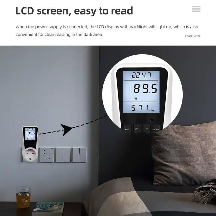 Wattmètre numérique 220V AC EU
