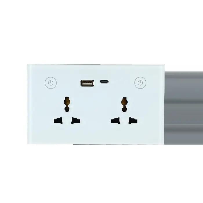 Prise murale intelligente universelle avec double port USB Type C