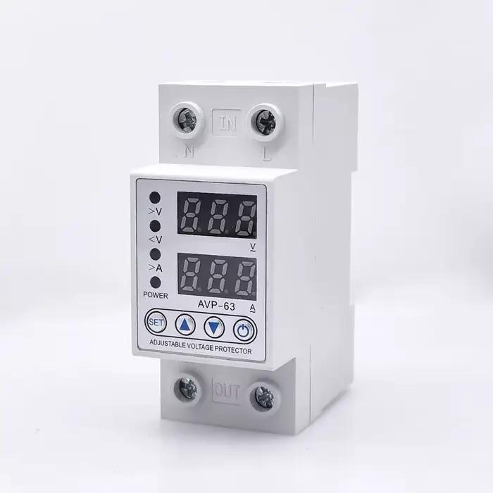 AVP 40A 63A 230V protecteur de réenclenchement de courant de surtension protection sous-tension avec double affichage numérique 40A 63A 80A 220V