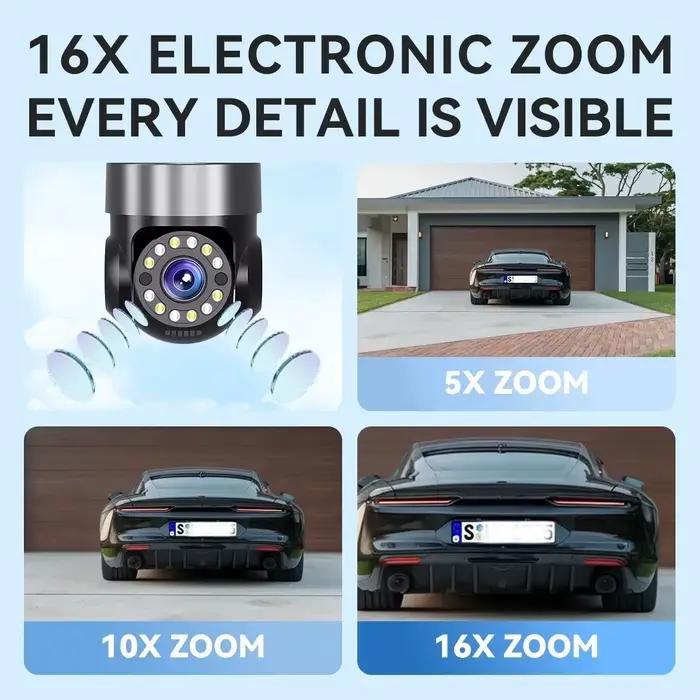 Caméra WiFi extérieure de sécurité domestique 10K 20MP