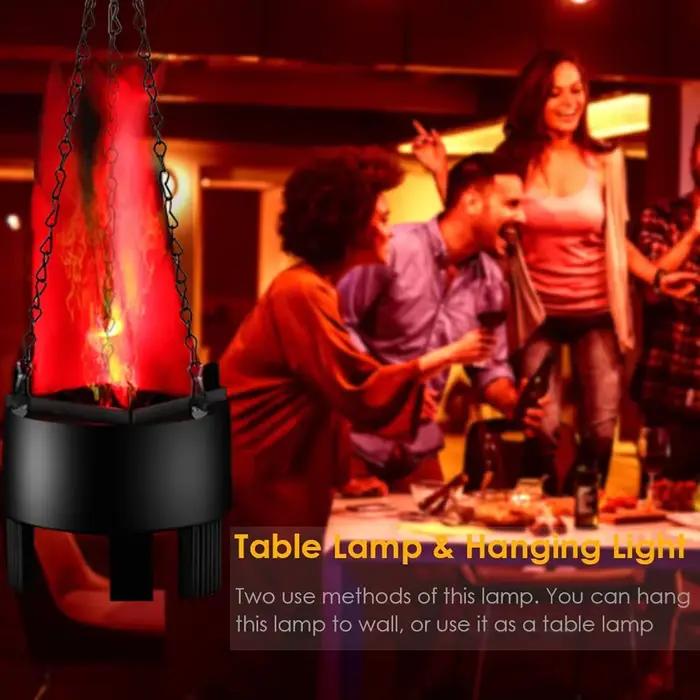 Lampe LED suspendue à effet de feu dynamique