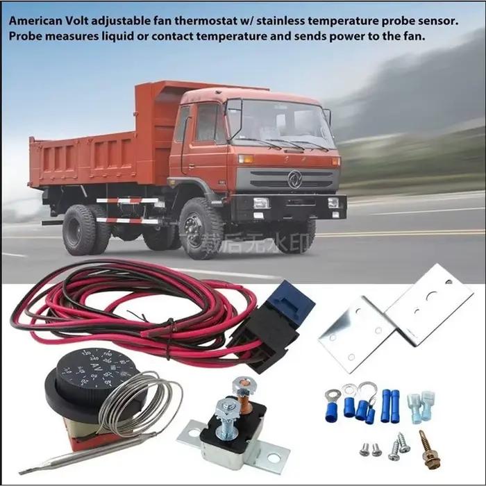 Contrôleur de température de Thermostat réglable pour ventilateur de refroidissement de moteur de radiateur de voiture