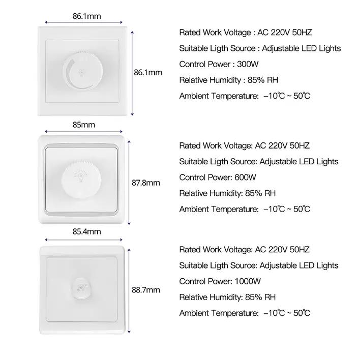 Variateur mural LED 300W 600W 1000W