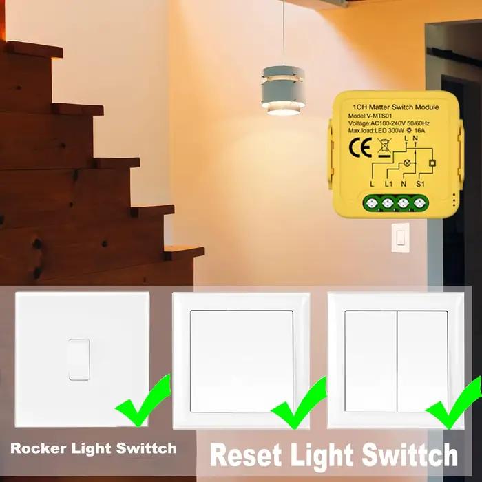 Matter WiFi Module de commutation intelligent relais disjoncteur domotique intelligente collaboration avec Homekit/Alexa/Google/smartTings