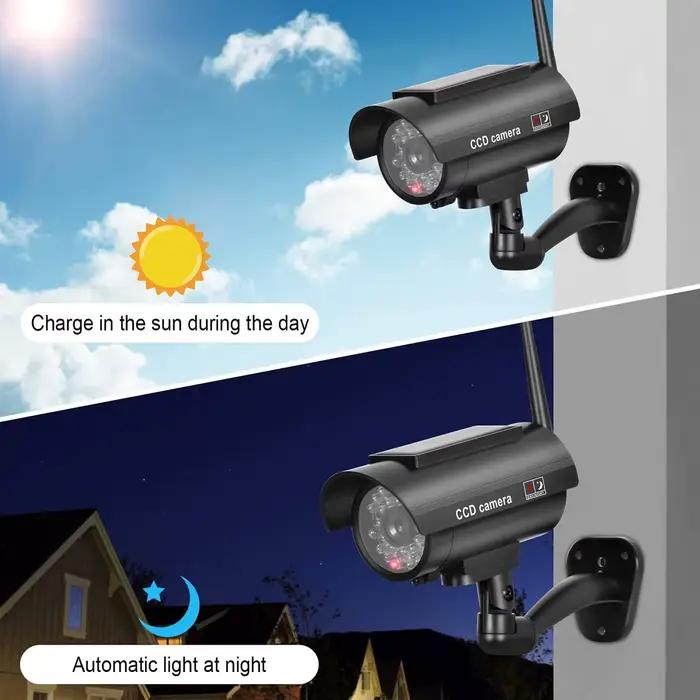 Caméra de sécurité factice à énergie solaire