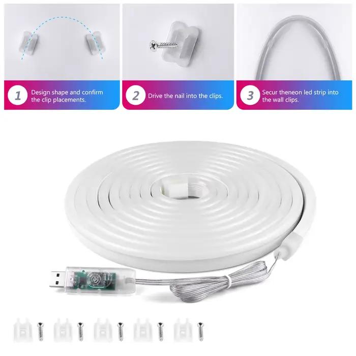 Bande lumineuse LED néon RGBIC intelligente