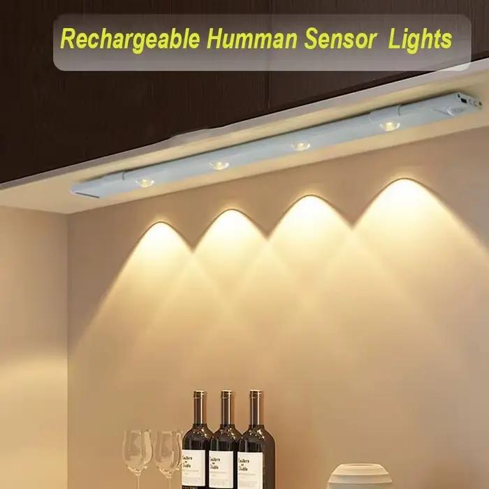 LED cuisine sous armoire lumière USB Rechargeable capteur de mouvement barre lumineuse