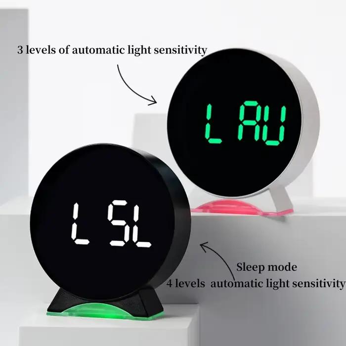 LED réveil numérique semaine Date seconde main affichage luminosité réglable 2 alarmes Table lumière ambiante 12/24H horloge électronique