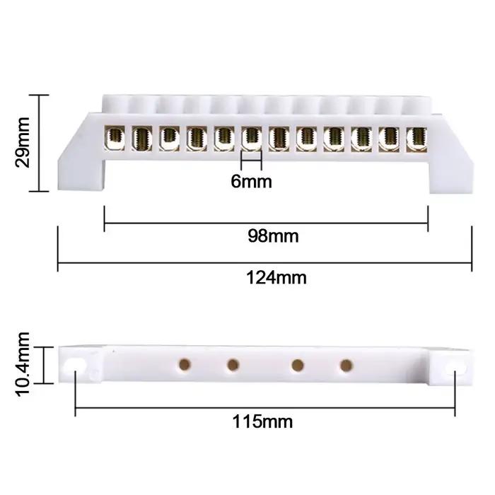 Terre neutre 5-12 trous pont Type ligne zéro barre