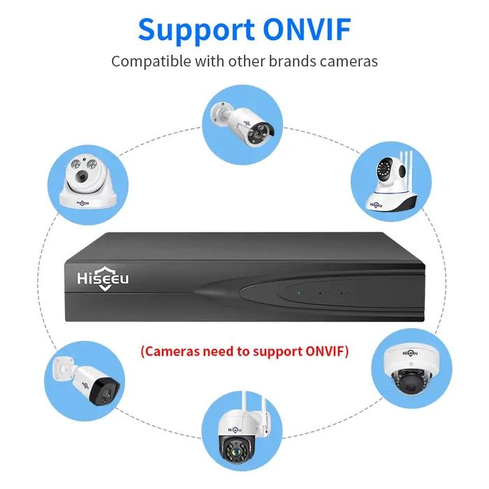 Hiseeu – caméra de sécurité H.265 + IP CCTV NVR