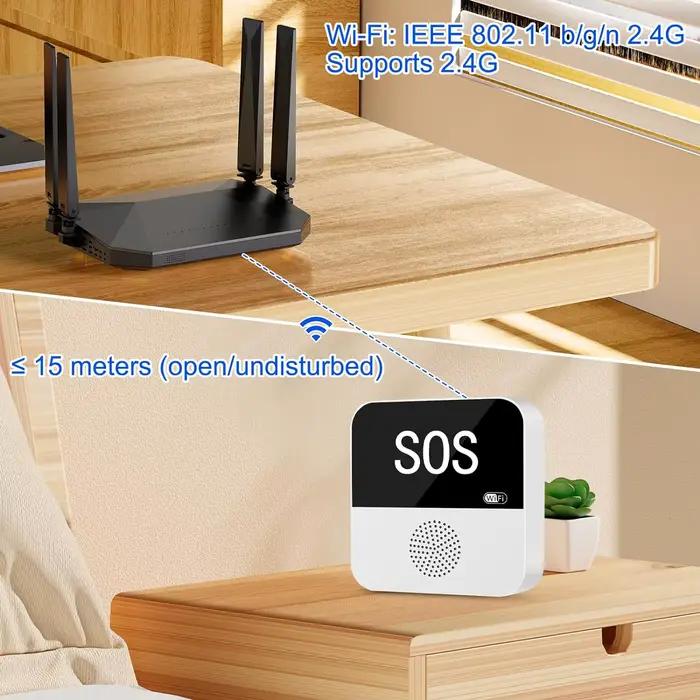 Système de bouton d'appel SOS sans fil WiFi intelligent pour soignant