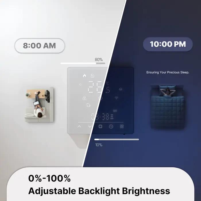 MOES Matter WiFi Thermostat intelligent régulateur de température Tuya chaudière à eau chauffage électrique avec Alexa Google Apple Smartthings